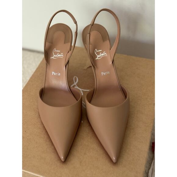 Christian Louboutin Beige Slingback Heels - Picture 12 of 12